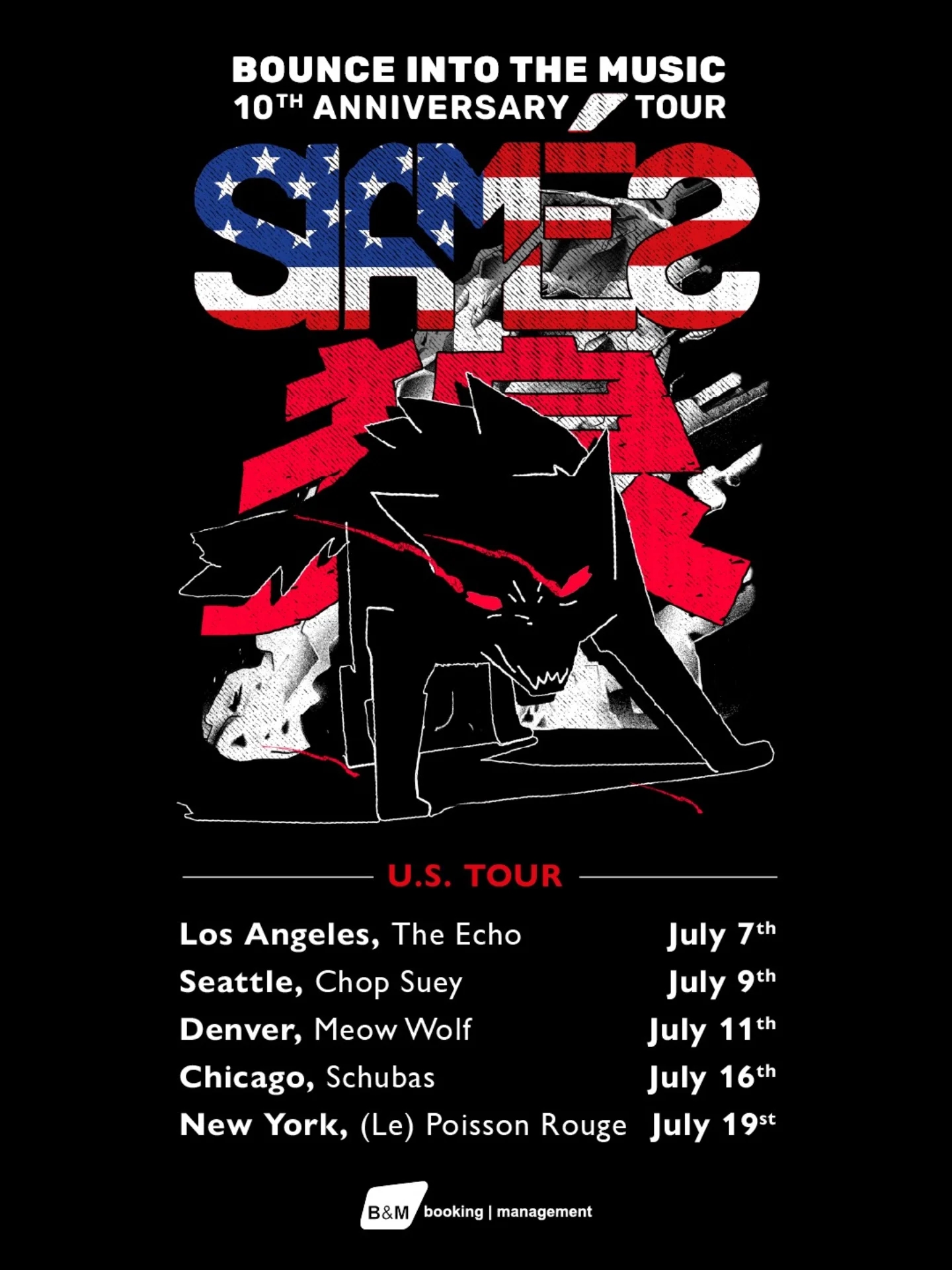 SIAMÉS BOUNCE INTO THE MUSIC 10th Anniversary Tour Poster 2026