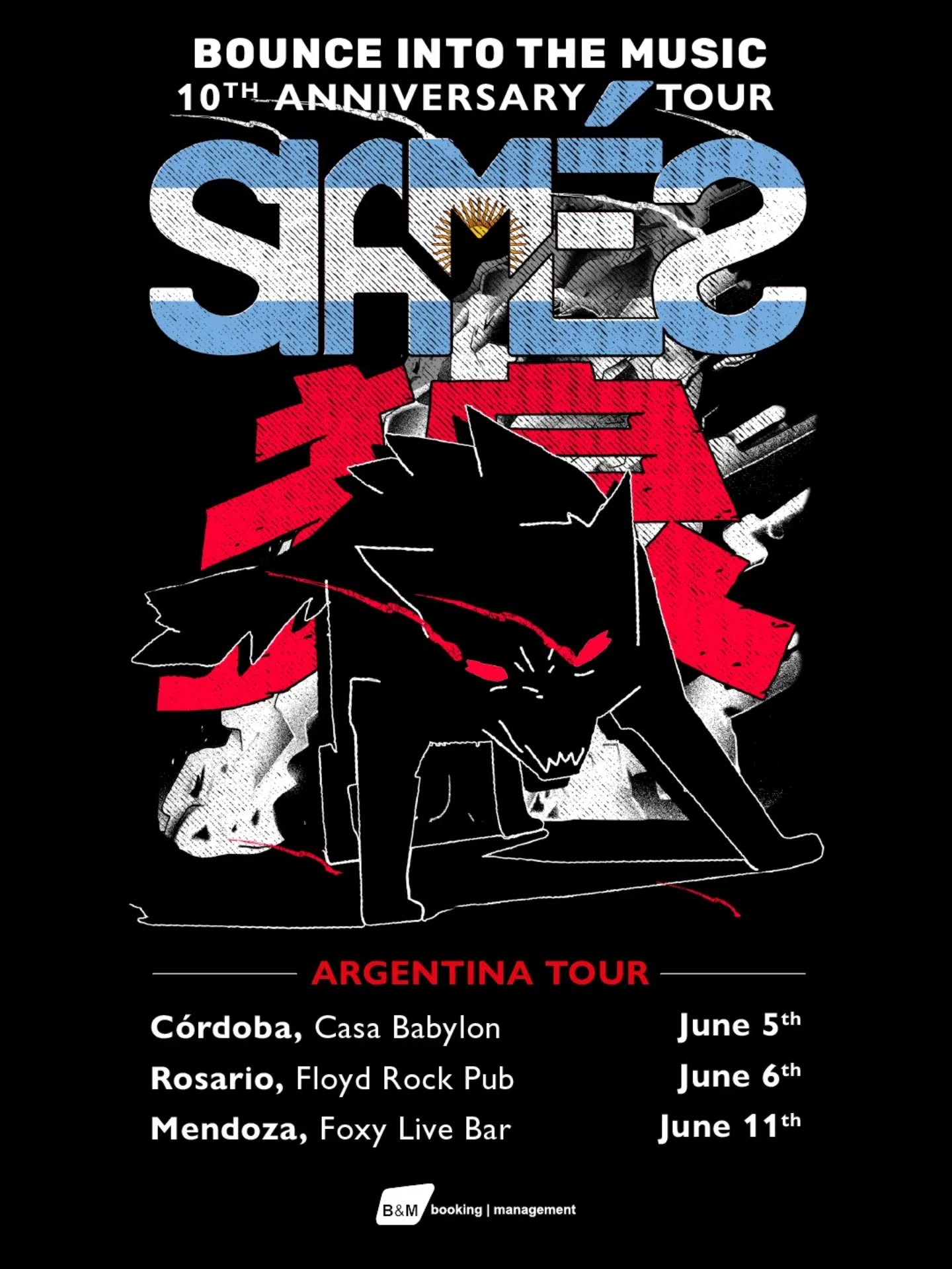 SIAMÉS BOUNCE INTO THE MUSIC 10th Anniversary Tour Poster 2026